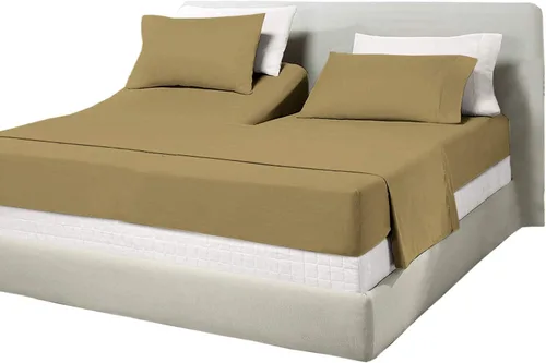 Vista 34 de Juego de sábanas de algodón de 600 hilos tamaño Queen dividido para base de cama ajustable, juego de sábanas de 4 piezas con bolsillo profundo