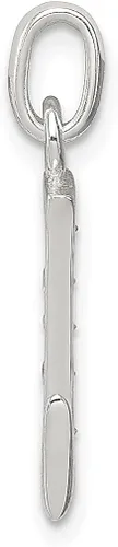 Vista 2 de Collar con dije de plata de ley 925 circonita cúbica blanca letra L monograma nombre inicial joyería fina para mujer regalos para ella Plata