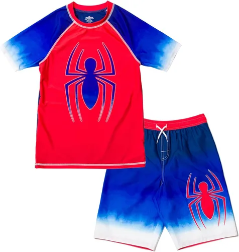 Vista 13 de Marvel Conjunto de 2 piezas de traje de baño y traje de baño para niños Hombre Araña Azul