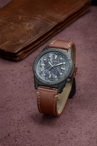 Vista 2 de BRIGADA Relojes de pulsera de cuarzo para hombre de negocios, para hombres maduros, impermeables, analógicos