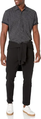 Vista 5 de Tienda Essentials - Camisa para hombre, manga corta, de ajuste regular, estampada