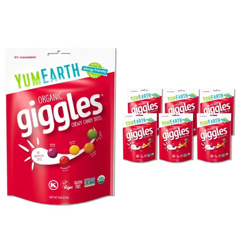 Vista 11 de YumEarth Organic Giggles - Caramelos masticables aptos para alérgicos