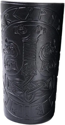 Vista 4 de Colaxi - Protector de muñeca medieval con patrón de terremoto, piel sintética para cosplay