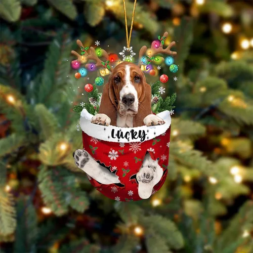 Vista 104 de Adorno de Navidad personalizado para perro Airedale Terrier en bolsillo de nieve, adorno para árbol de Navidad, idea de regalo para amantes