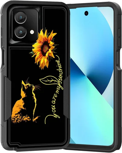 Vista 26 de para Moto G Play 4G 2024, funda de dos capas híbrida resistente y a prueba de golpes, PC duro + silicona suave protectora para Motorola Moto G Play