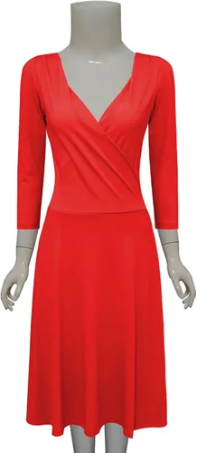 Vista 4 de TAM WARE Women's Surplice Neckline 34 Sleeve Skater Dress