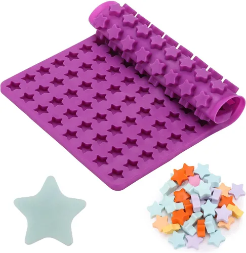 Vista 8 de Moldes para Golosinas para Perros, 108 Cavidades Moldes de Silicona en Forma de Mini Hueso Moldes para Hornear para Golosinas para Perros, Galletas