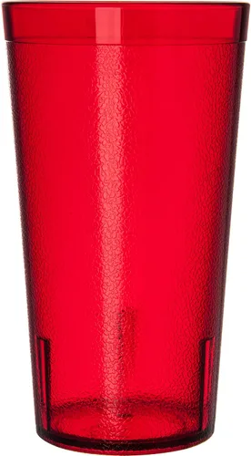 Vista 4 de Vasos de plástico Carlisle, apilables, resistentes a la rotura, sin BPA, 16 onza, Rubí