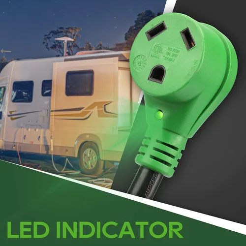 Vista 7 de RVGUARD Cable adaptador RV de 30 amperios a 110 voltios