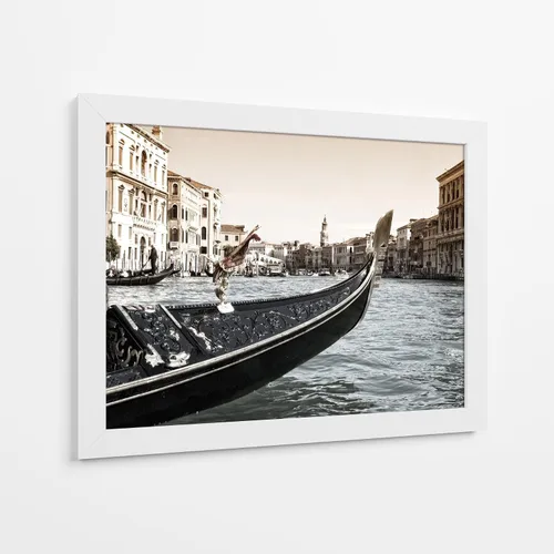 Vista 11 de Canvas Lab Venice 1 by Ariadne Contreras 15 x 11 in Fine Art Framed Print, Frame Color: Black, With Mat