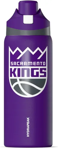 Vista 30 de Hydrapeak Botella de agua aislada de 32 onzas con licencia oficial de la NBA Atlanta Hawks Oasis con tapa y asa con botón de presión, botella