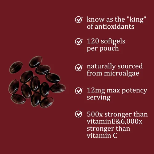Vista 4 de Zions - Astaxantina orgánica de 12 mg, 120 cápsulas blandas, suplementos antioxidantes de astaxantina premium, apoya la salud inmunológica