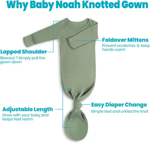Vista 5 de Baby Noah Vestido anudado con sombrero y diadema y clip