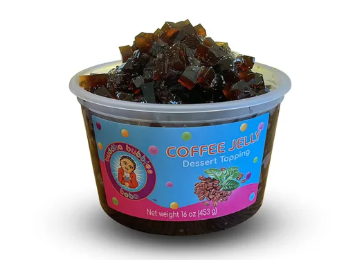 Vista 6 de Topping de postre de gelatina de coco prémium de Buddha Bubbles Boba (jalea de coco)