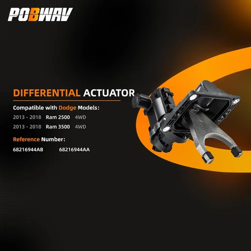 Vista 2 de Conjunto de desconexión de horquilla y actuador de eje delantero 4WD compatible con Dodge Ram 2500 y Dodge Ram 3500 2013 2014 2015 2016 2017 2018