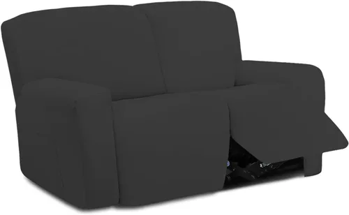 Vista 35 de Easy-Going - Funda elástica de microfibra para sofá reclinable seccional, suave vellón ajustable a tu sofá de 2 cuerpos, lavable, protector