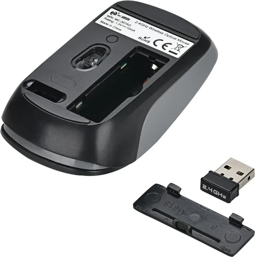 Vista 5 de MCSaite 2.4G Slim Ratón inalámbrico con Nano Receptor (negro)