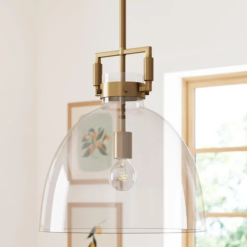 Vista 12 de Nathan James Leigh Iluminación Colgante, Luz Colgante de Techo Negra con Pantalla de Vidrio de Gran Tamaño y Cable Ajustable, para Isla de Cocina