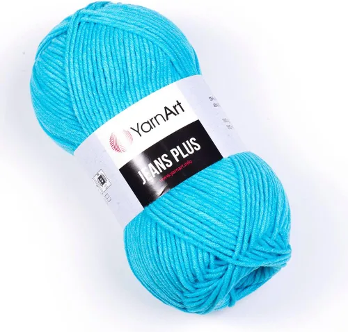 Vista 44 de YarnArt Jeans Plus - Hilo de mezcla de algodón suave, 100g (3.5 onzas), 160m (174 yardas), 55% algodón, 45% acrílico, grosor medio #4, ideal