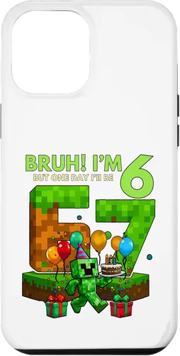 Vista 26 de Bruh I'm 6 But One-Day I'll Be 67 Retro 6th Birthday Kids Case for iPhone 17