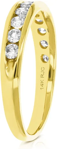 Vista 21 de VIR JEWELS Alianza de boda de diamante de 1/4 quilates a 1 cttw para mujer, anillo de boda de diamante de ajuste cómodo en juego de canales de oro