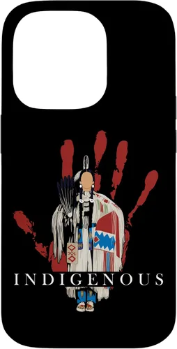 Vista 17 de Funda para iPhone 17 con diseño de sangre india de mano roja indígena nativa americana