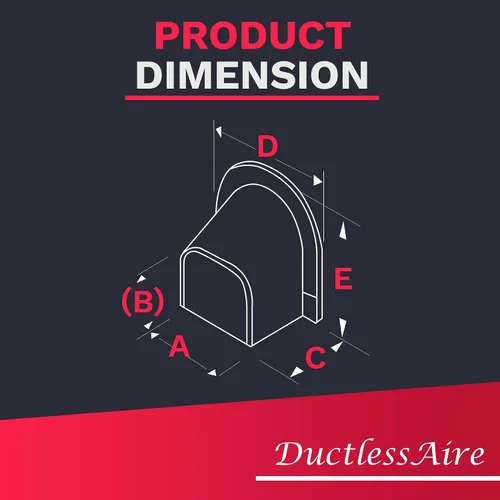 Vista 3 de DuctlessAire Mini Split Line Set Cover – Cubiertas de línea para condensador Mini Split, sistemas de aire central, HVAC, bombas de calor y más