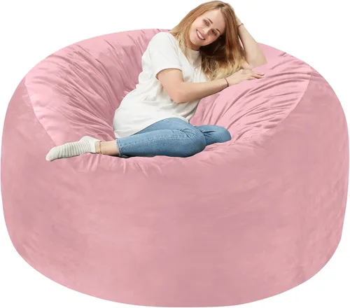 Vista 57 de Homguava - Sillón puff de 3 pies Sillón estilo puff grande de 3 pulgadas con relleno de espuma viscoelástica, sofá suave con funda de terciopelo