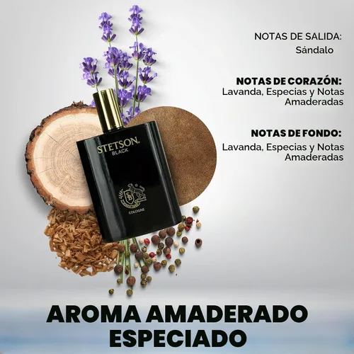 Vista 3 de Stetson Colonia negra para hombre en aerosol 3.4 onzas