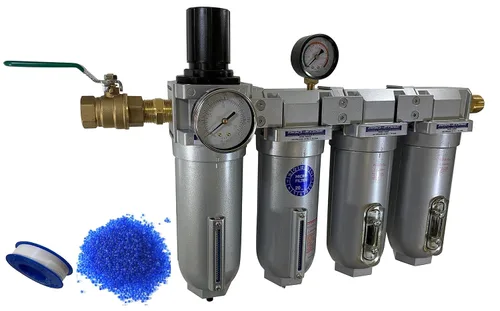 Vista 8 de THB 4 etapas de alto flujo serie 90 industrial ultra limpio filtro de aire comprimido combinación de secadora (1 pulgada NPT, 11 oz, drenaje manual)
