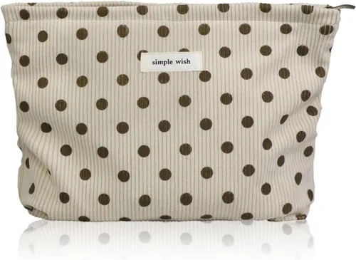 Vista 16 de Wudygirl Bolsa de maquillaje de lona para mujer, organizador estético de maquillaje, bolsa de maquillaje de viaje, bolsa de aseo para bolso, bolsa