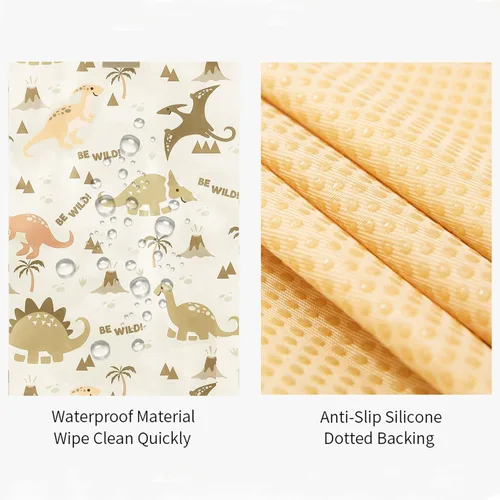 Vista 5 de Insular Tapete para salpicaduras de bebé para debajo de la silla alta, artes/manualidades, tapete antideslizante e impermeable para piso, tapete