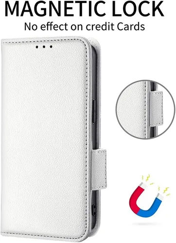 Vista 3 de Funda de cuero para iPhone 11 de 6.1 pulgadas, funda de cuero con 3 ranuras para tarjetas de crédito, función atril con tapa para iPhone 11 de 6.1