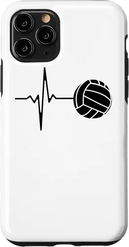 Vista 10 de iPhone 15 Volleyball Player Volleyball Lover, Volleyball Heartbeat Case