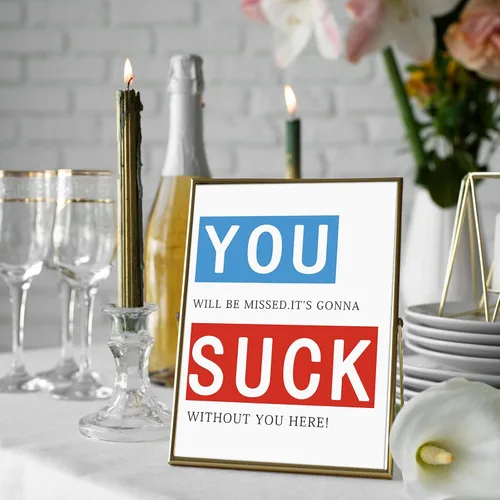 Vista 6 de BENNLOOS Tarjeta de Definición de Despedida con Sarcasmo para Mejor Amigo del Trabajo, Regalos de Despedida Groseros para Compañeros de Trabajo