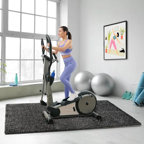 Vista 4 de Tapete Sivan Health and Fitness® de goma de alta densidad en forma de puzle para hacer ejercicio - Mosaico que encaja para gimnasia - 2,2 m2
