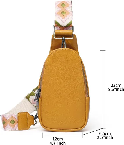 Vista 5 de Mochila para mujer, mochila de viaje de nailon, pequeña bolsa casual, A2-amarillo.