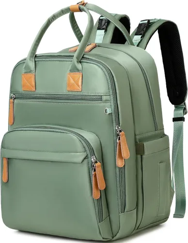 Vista 9 de LORADI Mochila grande para pañales de 18 bolsillos con 4 bolsillos aislados y clips para cochecito, artículos esenciales para baby shower