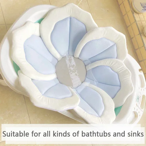 Vista 7 de Almohadilla de Baño para Bebé para Bañera Infantil Fregadero Tapete de Flores Bañera Little Lotus - Pétalo Suave Soportes Tumbona Inserto de Baño