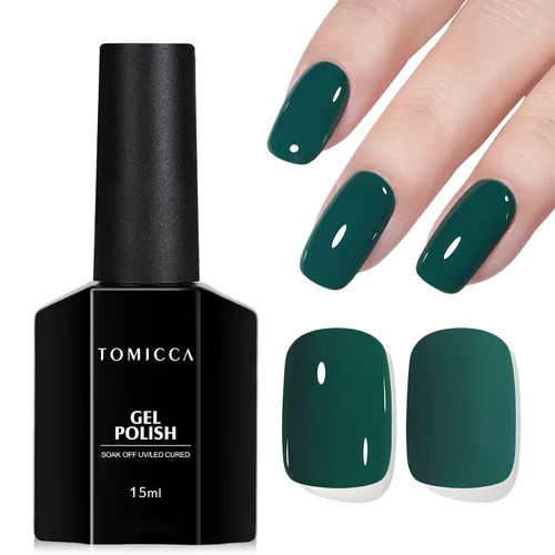 Vista 29 de TOMICCA Esmalte de uñas de gel marrón café, 0.5 onzas líquidas, esmalte de uñas de secado con LED UV para arte de uñas, manicura en casa, otoño e