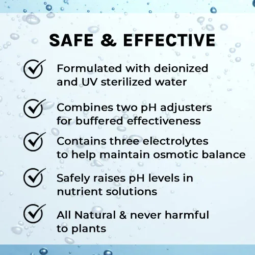 Vista 4 de Microbe Life Hydroponics Líquido de control de pH Up, tampón premium para estabilidad del pH, aumenta los niveles de pH, uso con cualquier sistema