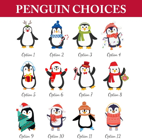 Vista 6 de Taza de Navidad personalizada con nombre para niños, taza de chocolate caliente, taza de Navidad de pingüino, taza de té de cerámica de 11 onzas