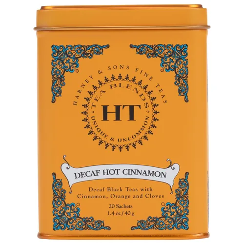 Vista 20 de Harney & Sons Té Rooibos African Autumn, HERBAL, lata de 20 sobres
