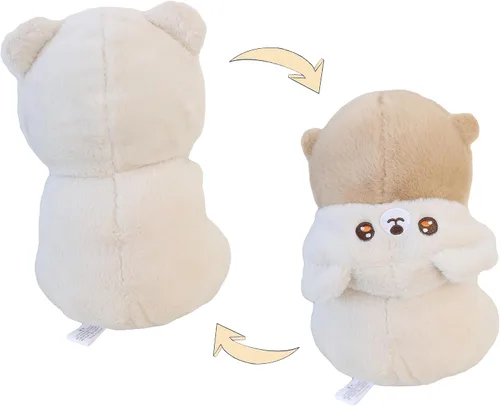 Vista 5 de Capybara - Oso de peluche Capybara con disfraz de oso beige, vestido como lindos juguetes de peluche divertidos para niños, regalo para amantes