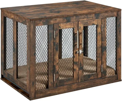 Vista 10 de unipaws Mueble pequeño para jaula de perros con bandeja para perros, gatos, mini cerdos, conejos, estética interior, perrera moderna y decorativa
