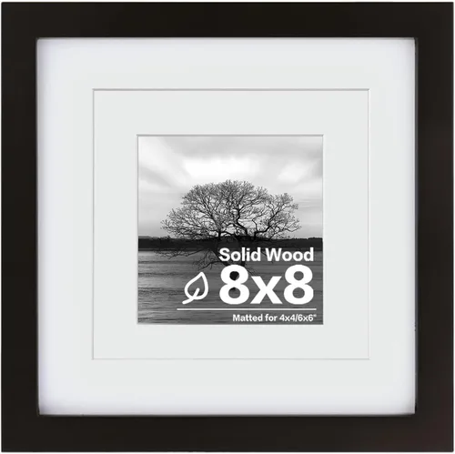 Vista 69 de Egofine - Portarretratos de 4 x 6 pulgadas, de madera maciza con plexiglás, para fotos de 3.5 x 5 con paspartú o de 4 x 6 sin paspartú, para colocar