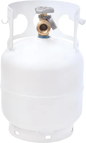 Vista 12 de Flame King YSN5LB-GAUGE - Cilindro de tanque de propano de acero de 5 libras con manómetro y válvulas OPD para parrillas y barbacoas, camping, pesca