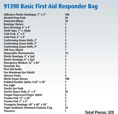 Vista 9 de First Aid Only 91390 Kit básico de primeros auxilios Bolsa de primeros auxilios, 329 piezas