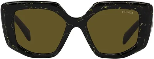 Vista 2 de Prada Gafas de sol PR 14 ZS 19D01T NegroAmarillo Mármol Marrón Oscuro, 19D01T