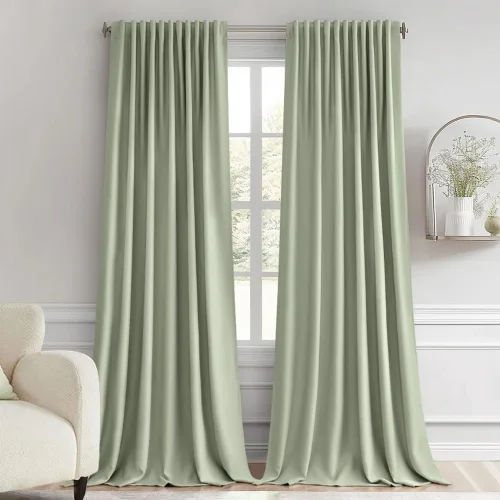 Vista 103 de MIULEE Cortinas opacas con pestaña trasera de 63 pulgadas de largo, juego de 2 paneles para sala de estar, dormitorio, privacidad, bolsillo